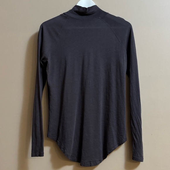 Lululemon Sz 6 Locarno Turtleneck In Dark Carbon Pima Cotton EUC - Picture 5 of 8